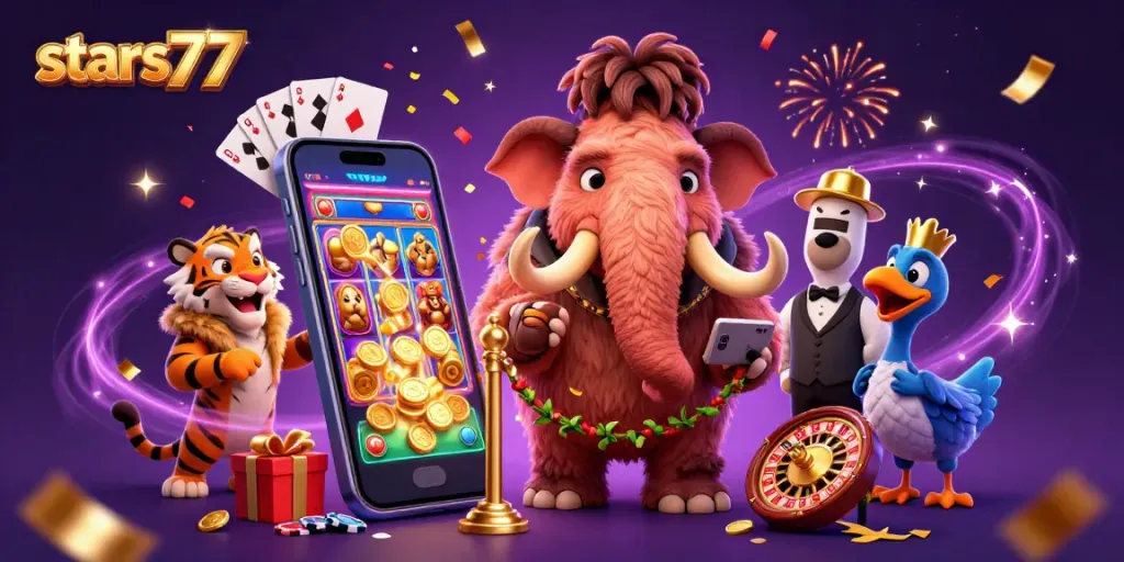 stars77 mendapatkan slot dengan fitur baru, di dalam kekacauan kasino digital yang cerah dan menarik.