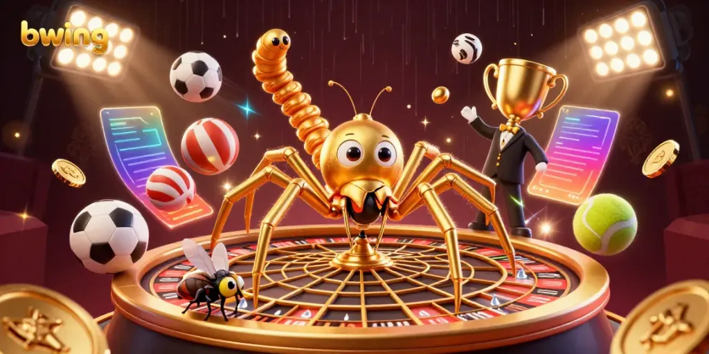 Engage with bwing's thrilling casino game scene featuring animated elements and enchanting visuals.