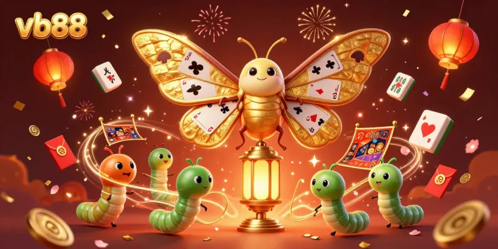 Experience thrilling wins with VB88's enchanting casino scene featuring vibrant visuals and engaging elements.