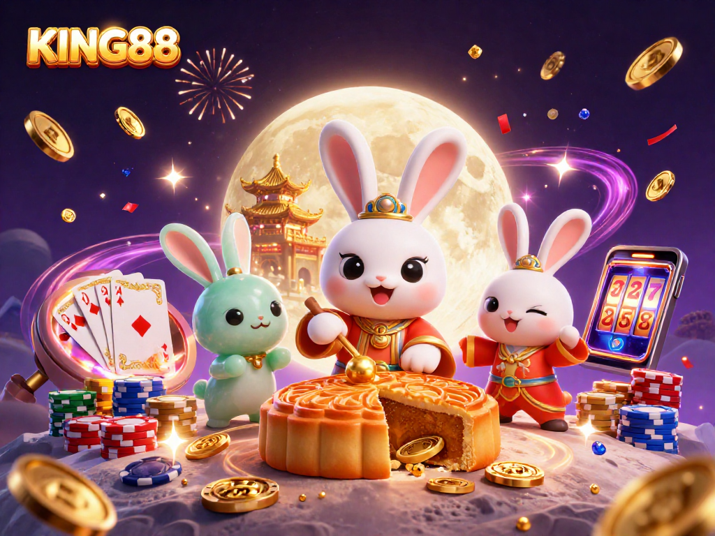 Experience thrilling wins at KING88 with vibrant 3D casino elements and dynamic gameplay visuals.