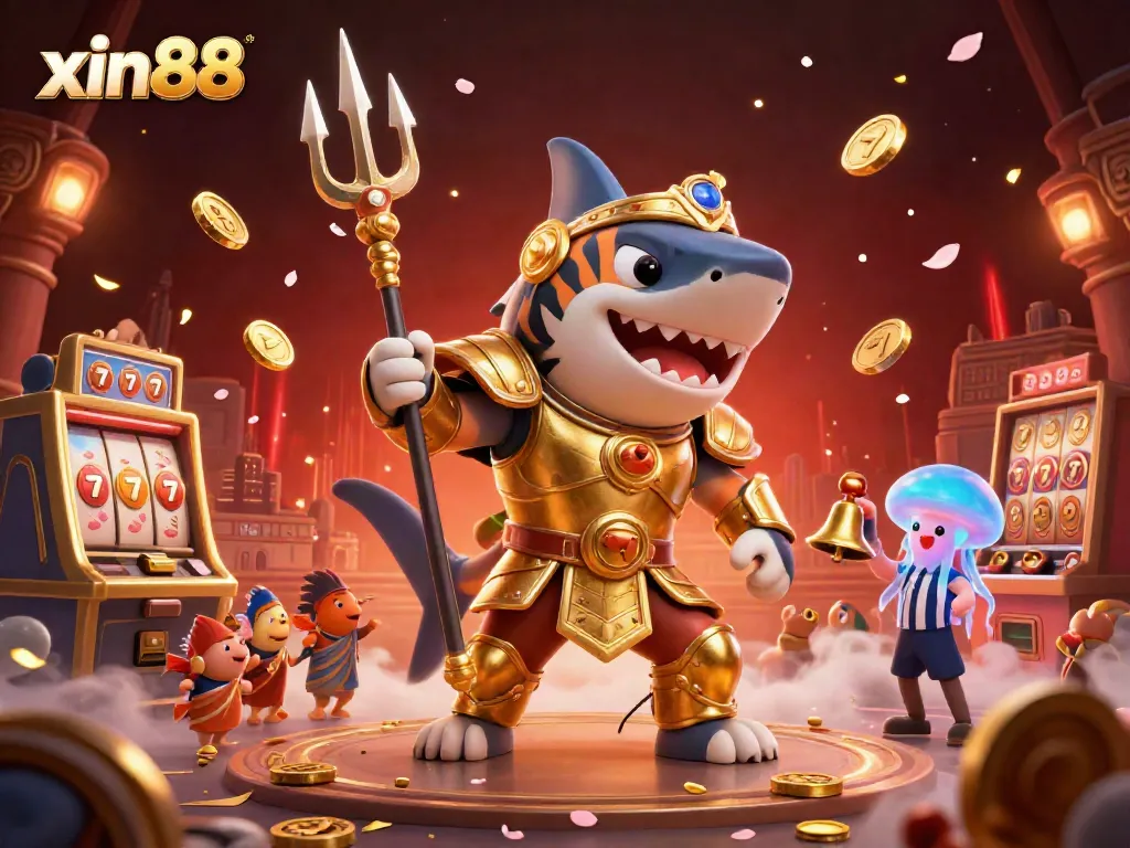 XIN88 casino slot experience, featuring vibrant underwater characters and rich game elements.