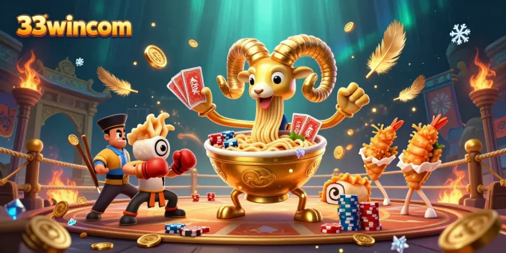 Experience exciting gameplay with 33wincom as you interact with vibrant casino characters.