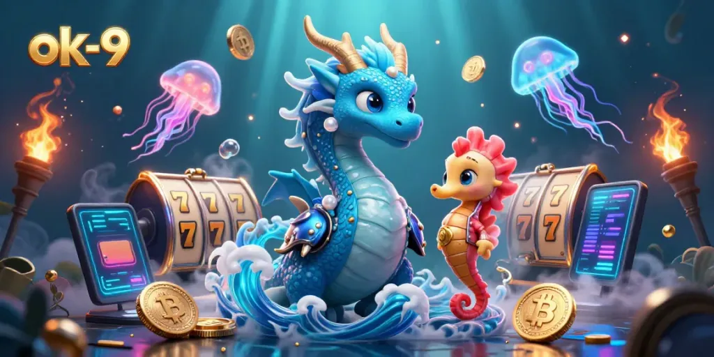 Experience thrilling wins at ok-9 as you spin slots with magical underwater creatures.